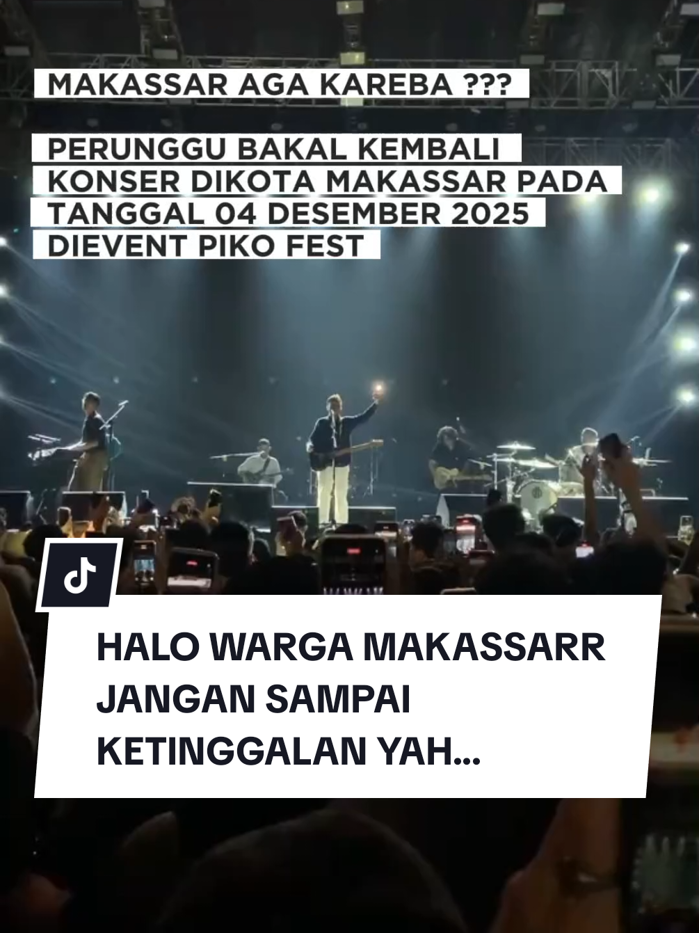 🎶 Siap-siap Makassar! PIKO FEST 2025 bakal mengguncang Phinisi Point tanggal 04 Desember 2025! Ajak semua temanmu, kita seru-seruan bareng dan nikmati malam penuh musik 🔥 #PikoFest #makassar #perunggu #perunggu🥉 #fyp 