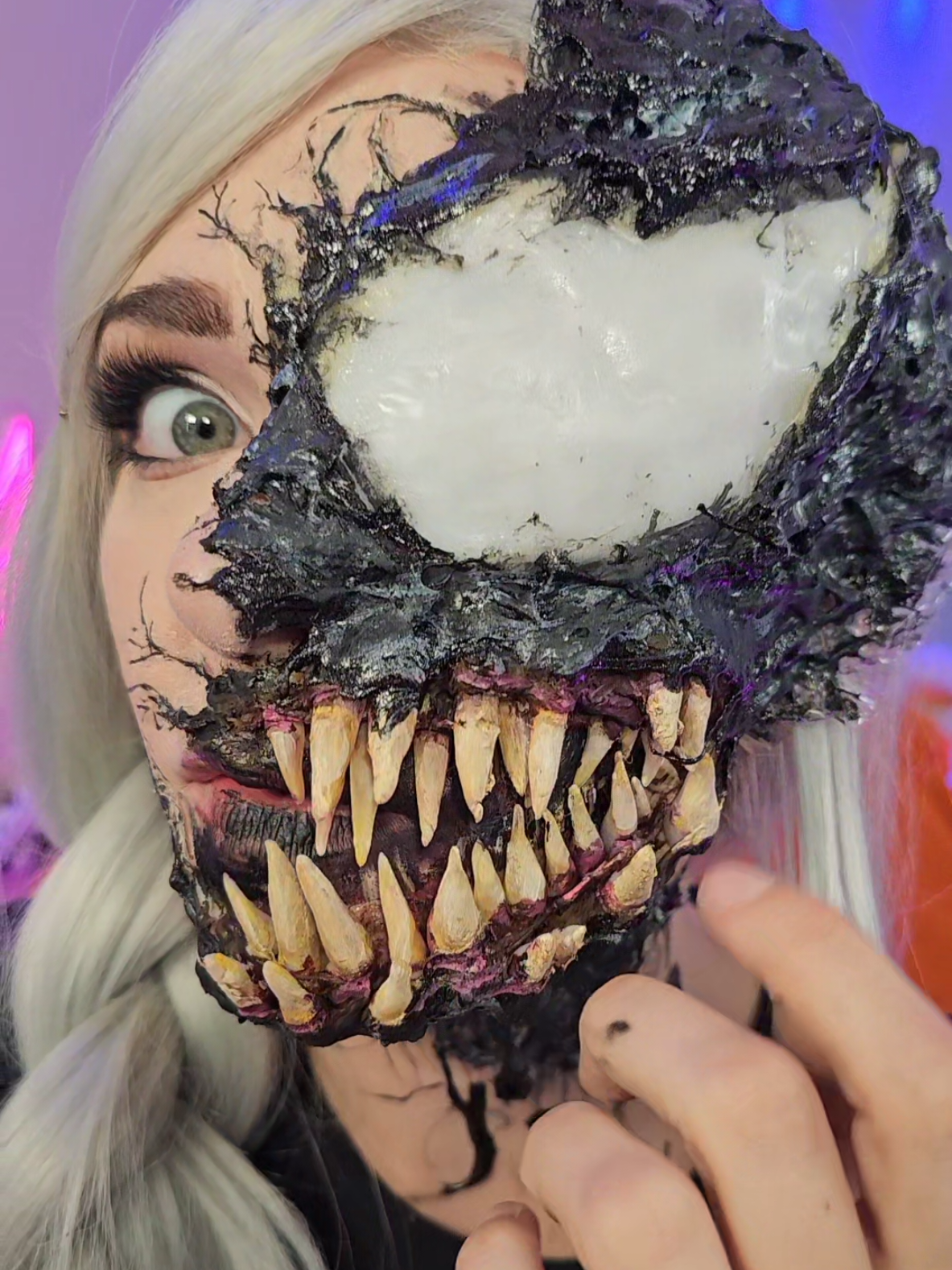 Happy Halloween!  #venom  #makeup  #halloweencostume  #mehronmakeup #halloween 