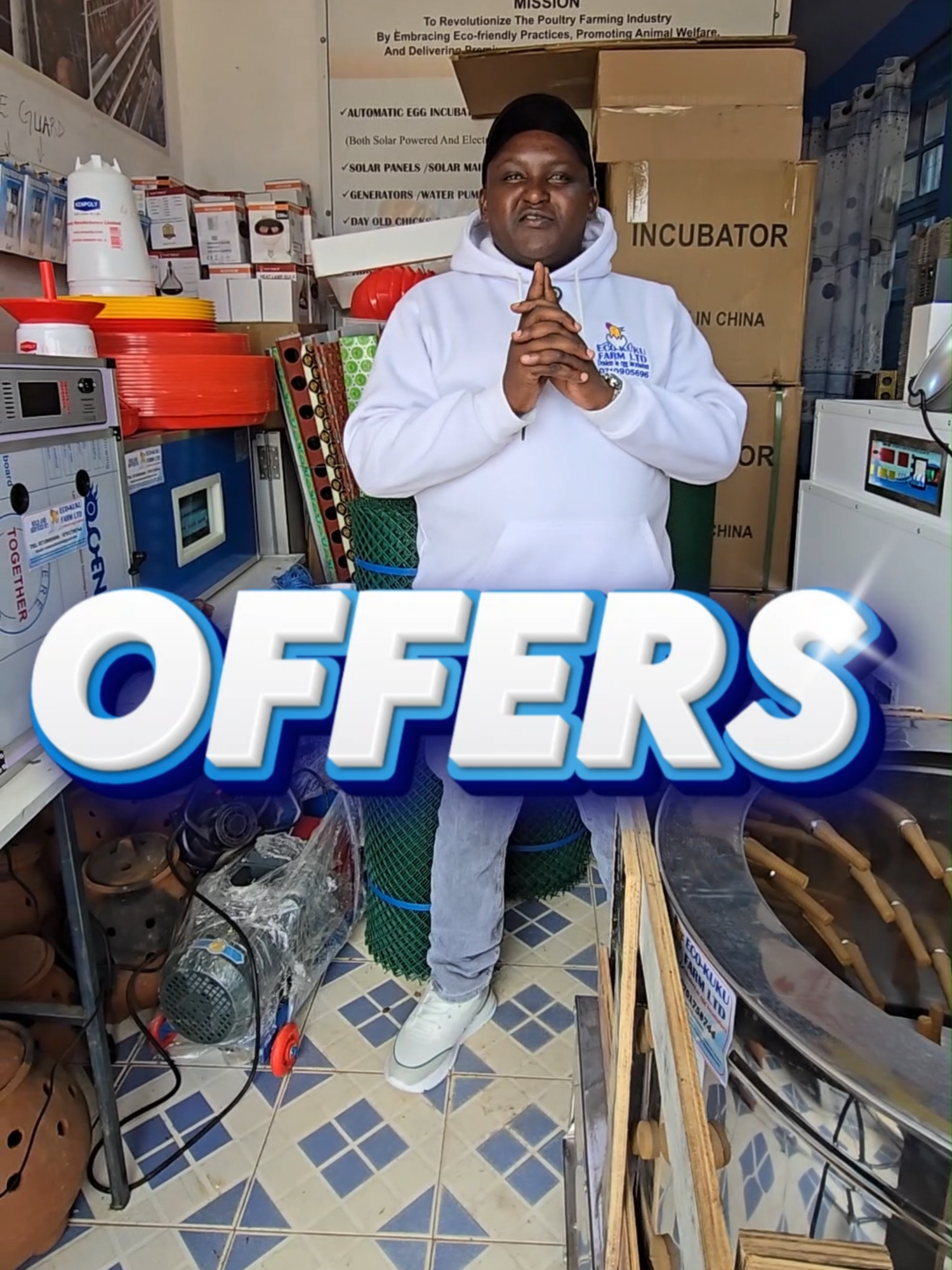 Don't miss out on our offers. If you have been thinking of getting anything from Eco Kuku Farm Ltd, now is the time to do so. In addition to the crazy offers, we deliver countrywide for free, perform installations, and provide training for free. We also don't charge anything for consultation. reach out to us on 0710 905 696 or visit our office located in Nairobi, Kariobangi, next to Kiamaiko Bus stop (Directions are pinned in the pinned posts above) Karibuni sana Eco Kuku, happy holidays! #offers #december #november #foryou #kenya #nairobitiktokers #poultryfarming #poultry #farmer