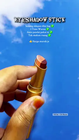 Menyesal sy beli 1.. Confirm repeat sebab murah dan warna dia semua cantik.. tengok beg kuning sekarang kalau tak caya.. #eyeshadow #eyeshadowstick #eyeshadowmurah #eyeshadowtutorial #eyeshadowlook 