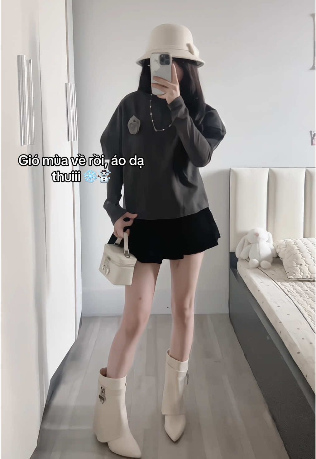 Gió mùa về ở nơi đó có lạnh khôm #xh #winteroufit #inspooutfit 