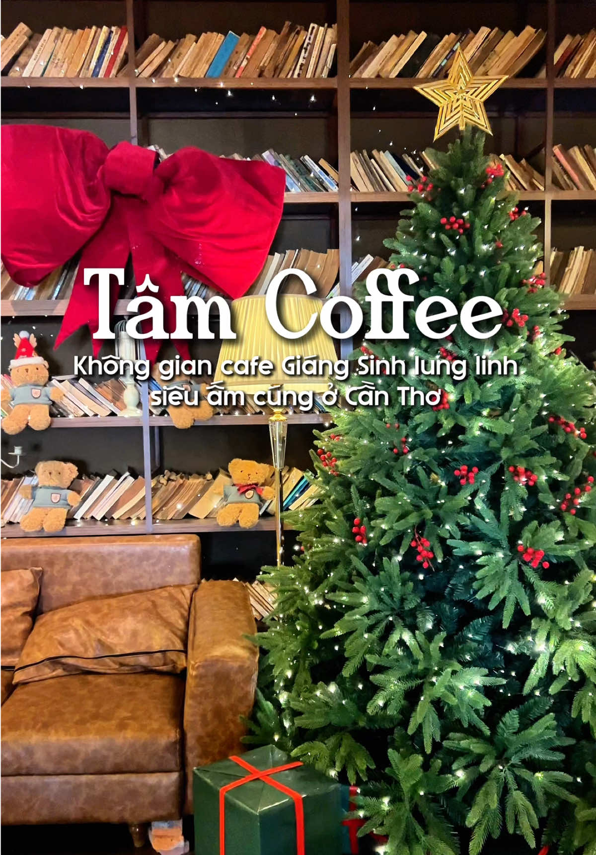 Không gian cafe Giáng Sinh siêu ấm cúng tại Cần Thơ #langthangcantho #tamcoffee #cafecantho #65cantho #xuhuong 