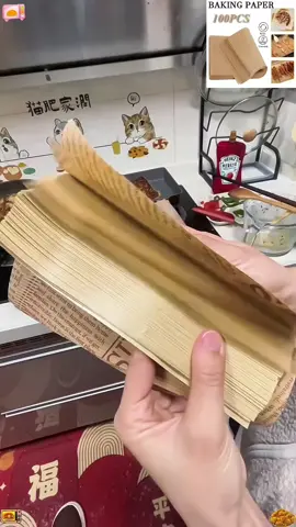 50/100pcs Kraft Parchment Pape The price is very cheap right now during the promotion, so hurry up and buy it!#fyp #foryou #tiktokshop #kitchen 