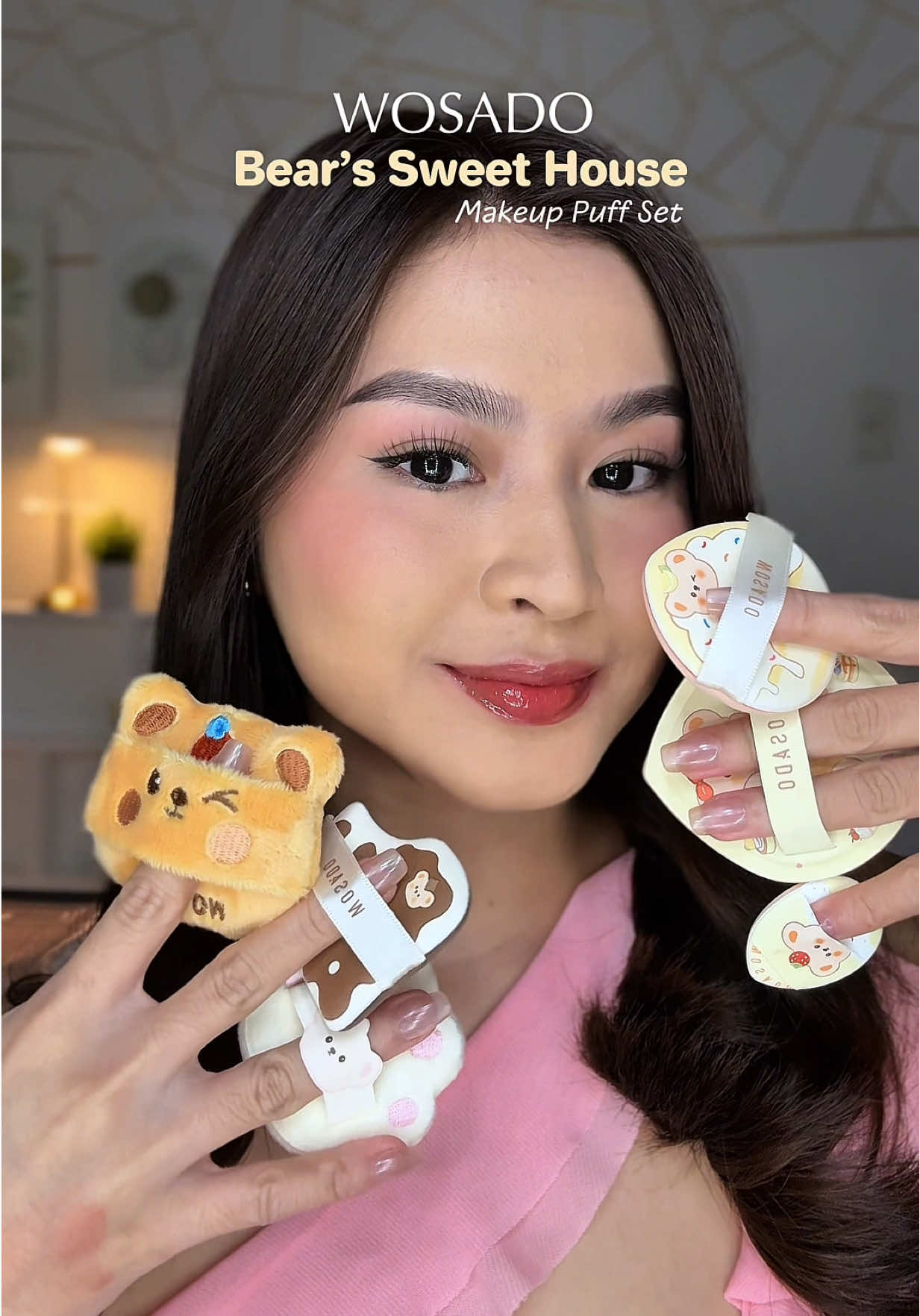 Your new makeup buddy just got cuter — meet the Bear Puff Set! 🐻💫 #wosado #makeuppuff #puff 