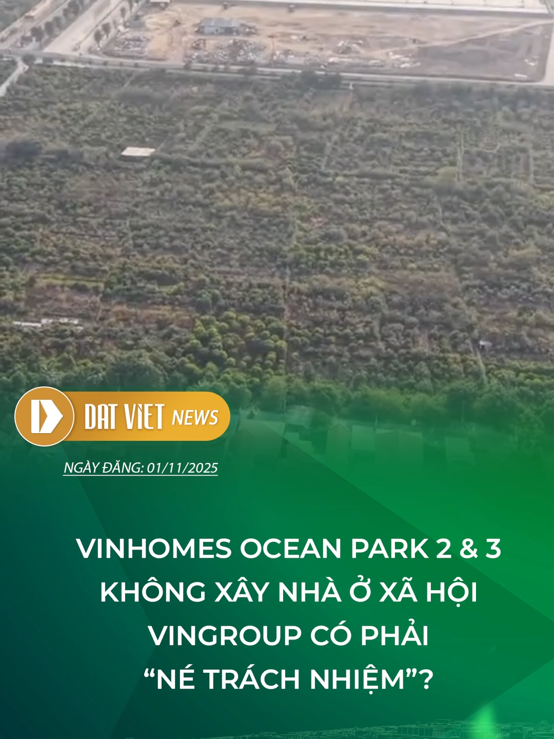 Vinhomes Ocean Park 2 & 3 không xây nhà ở xã hội. Vingroup có phải đang né tránh trách nhiệm? Sự thật nằm ở đây!#datvietnews #datvietgroup #tiktoknews #bds