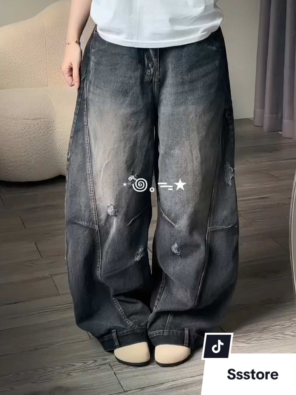 Quần from đỉnh thiệt sự  #review #outfit #quanjean #quanongrong #xh @SSSTORE.Aesthetic 