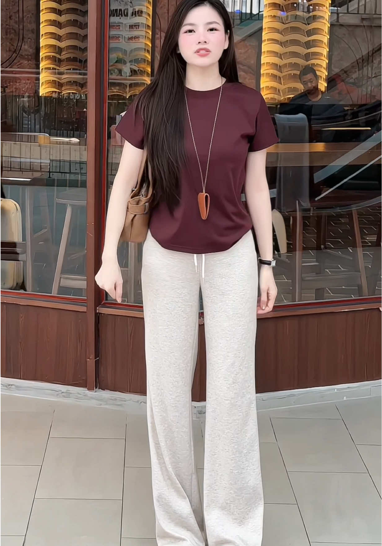 Quần nỉ suông nữ hack dáng, quầng suông rộng cạp cao #quansuong #quanongrong #quancapcao #quanni #quanongrong