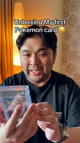 Unboxing my first ever Pokemon card 😂 #pokemon #goodvibes 
