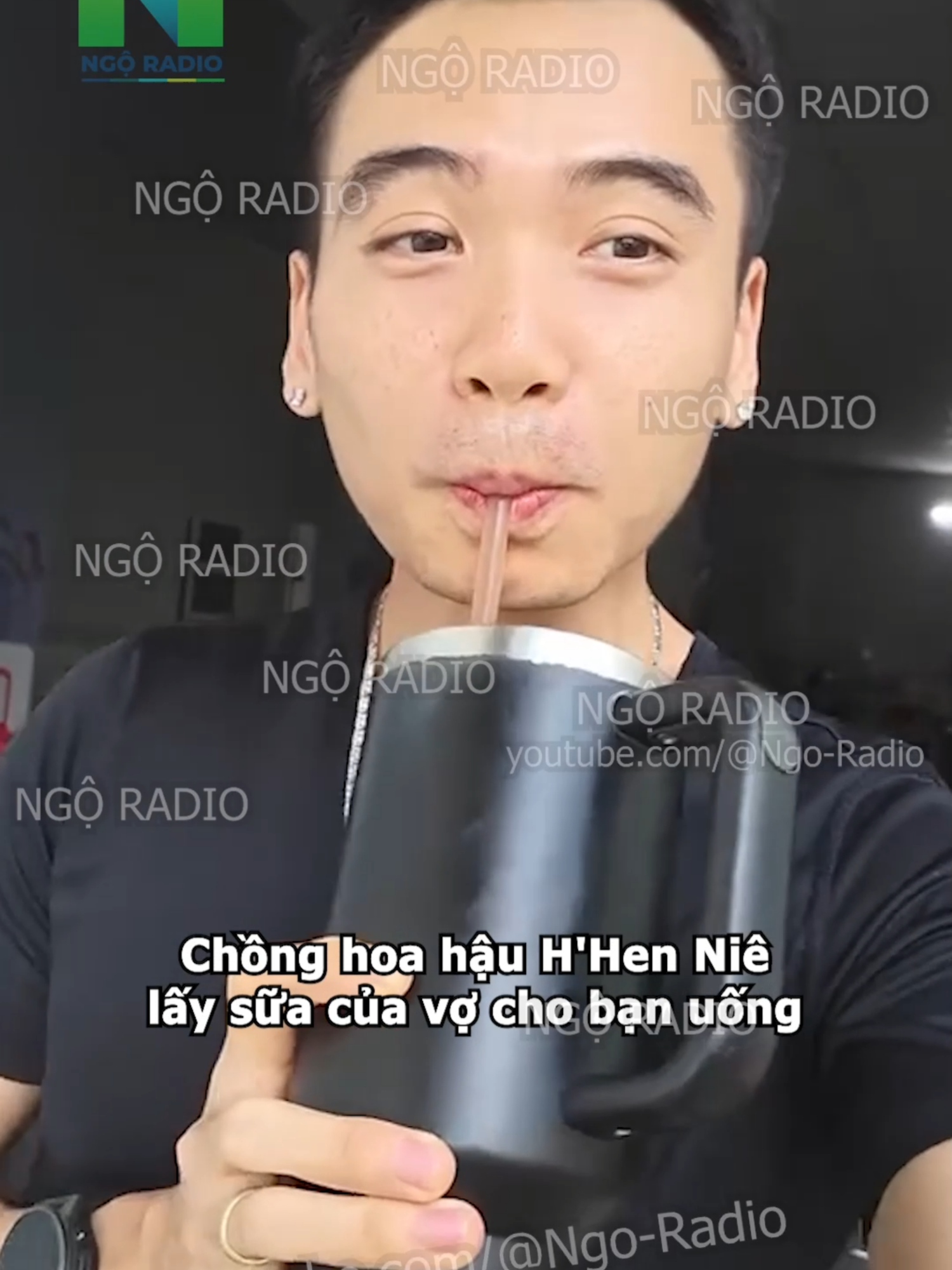 Chồng hoa hậu H'Hen Niê lấy sữa của vợ cho bạn uống#viraltiktok #tintuc #ngoradio #cuocsong #giadinh #haihuoc