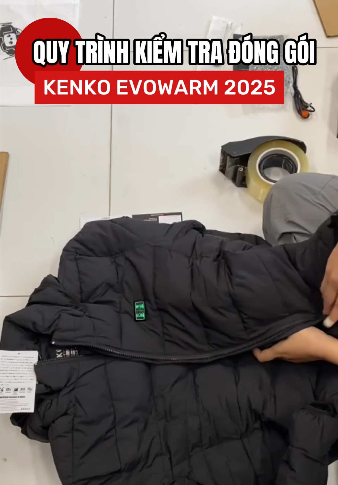 Quy trình đóng áo sửoi ấm kenko evowarm #aosuoiamhanquoc #aosuoiamkenko #aosuoidien #hanquoc #dailoan🇻🇳🇹🇼 