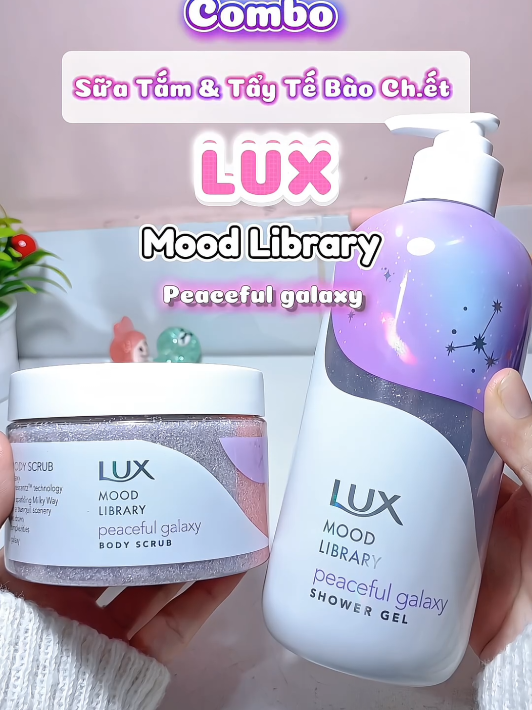 Sữa tắm và tẩy tbc LUX phiên bản thiên hà thơm mà chill relax lắm luôn ✅✨🧚 #lux #suatamlux #taytbc #goclamdep #unboxing 