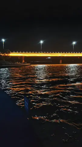 夜幕为纸, 灯光如墨, 在桥与水之间, 灯光在夜色中若隐若现, 宛如轻柔月光绘就的水墨画卷 #中国 #抖音 #กําแพงเมืองจีนสูงมาก🇨🇳 #chinesesong #เทรนด์วันนี้tiktok 