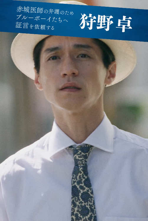 #ブルーボーイ事件 📘𝐜𝐡𝐚𝐫𝐚𝐜𝐭𝐞𝐫 𝐩𝐯🖋️狩野卓｜#錦戸亮   弁護士。 性別適合手術を行った赤城医師(山中崇)の弁護の為、サチ(中川未悠)やブルーボーイたちへ証言を依頼する。 🎞️映画『ブルーボーイ事件』2025年11月14日（金）全国公開 この事件の裁判では、ある人間の“幸せか不幸か”が争点となり延々と議論された。 そんな裁判は後にも先にも存在しない。 日本の知られざる性的マイノリティの歴史がここにある。 これは事実にもとづく物語り。 監督：飯塚花笑 キャスト：中川未悠　前原 滉　中村 中　イズミ･セクシー　真田怜臣　六川裕史　泰平 渋川清彦 井上 肇　安藤 聖　岩谷健司　梅沢昌代　／　山中 崇　安井順平　／　錦戸 亮 脚本：三浦毎生　加藤結子　飯塚花笑 音楽：池永正二 製作：アミューズクリエイティブスタジオ　KDDI　日活 制作プロダクション：オフィス・シロウズ 配給・宣伝：日活／KDDI ©2025 『ブルーボーイ事件』 製作委員会