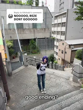 Replying to @Kikitodu  It’s okay guys, she took another way  #chainsawman #chainsawmancosplay #chainsawmanreze #reze #rezecosplay