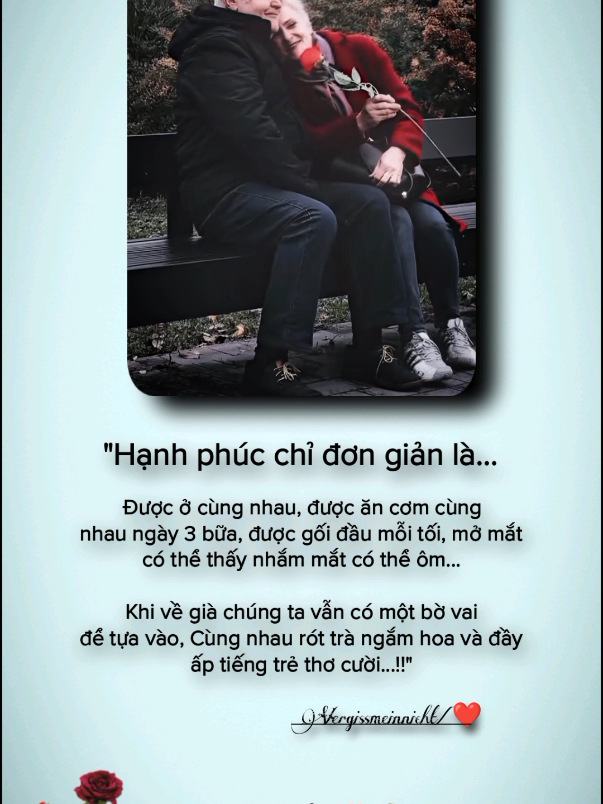 hạnh phúc chỉ đơn giản là được ở cùng nhau, được ăn cơm cùng nhau ngày 3 bữa. #tamtrang #tinhyeu #story #foryou 