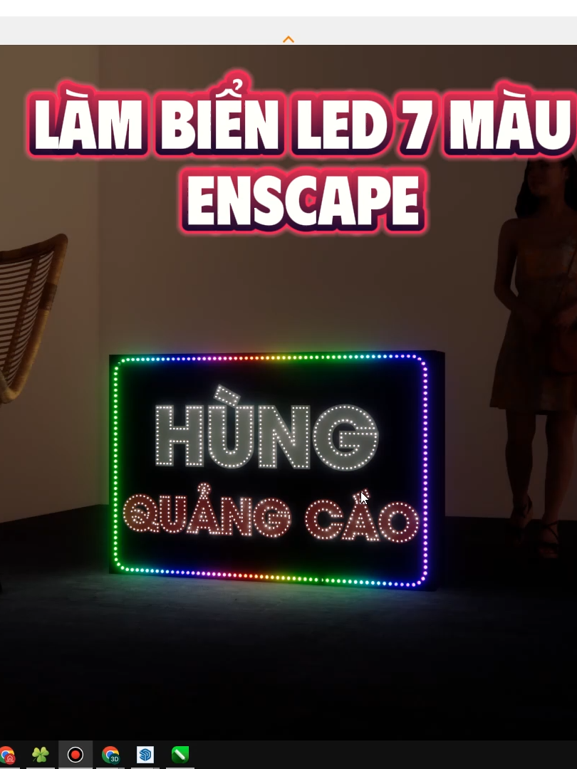 Làm LED 7 màu biển Quảng Cáo #bienquangcao  #sketchup  #ledfull  #bienled