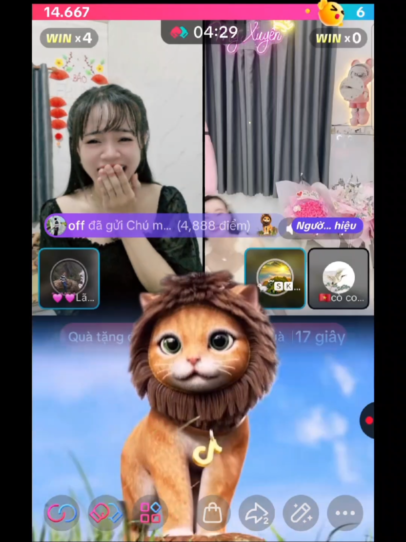 Anh Bụt xuất hiện giúp em lấy mảnh ,Em chân thành cảm ơn Anh nhiều, Em vui lắm, Em mừng lắm. 2 năm rồi em mới nhận được con lion thứ 2 đó ,mừng lắm luôn. em cảm ơn anh off nhiều #lehuyen .558 #lion #live #pk #thanhcong vui 