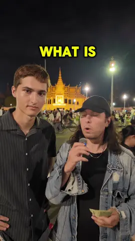 I gave $1 for each question to @vehasahav , a traveler from Portugal 🇵🇹 He came to Cambodia because he heard it was special — and wanted to see it for himself. His favorite part so far isn’t one place, but the feeling of being here — the street energy, the easy smiles, the warmth of the people. 🇰🇭✨ He said the food has surprised him too — simple, flavorful, and full of heart. 🍲 And yes — he would definitely recommend Cambodia to others. ⸻ 🇰🇭 Things To Do in Cambodia: • Explore a local night market 🌙 • Ride a tuk tuk through the city 🛺 • Try Khmer noodles or lok lak 🍜 • Talk to locals — they’re the best part ❤️ Cambodia is a place you feel, not just see. #cambodia #khmerculture🇰🇭 