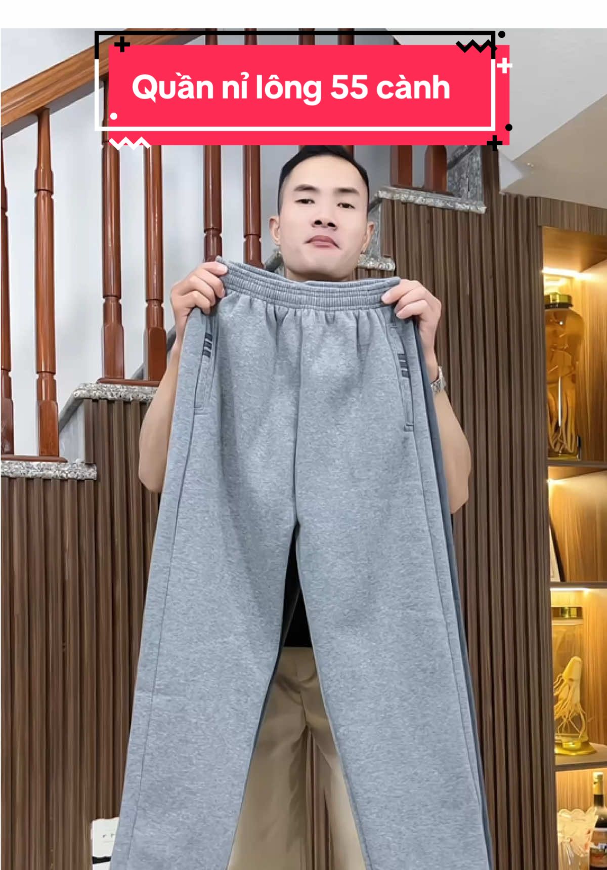 Quần nỉ lông 55 cành #banggoiy #xuhuong #quandainam 