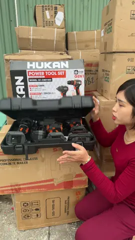 Bộ combo 3 máy Hukan kèm 2 pin 15cell #maymaipin #maykhoanpin #bulongpin 
