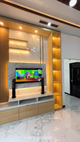 DEKORASI RUMAH Backdrop tv HPL  #backdroptv #plafonpvc #kenshuseijapan🇮🇩🇯🇵🎌  #taiwan #fyp 