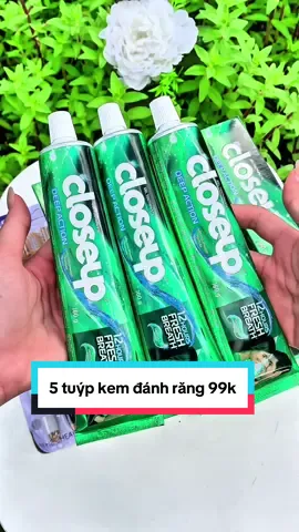Combo 5 tuýp kem đánh răng tặng kèm 6c bàn chải đánh răng #kemdanhrang #kemdangrangcloseup #closeup #banchaidanhrang 