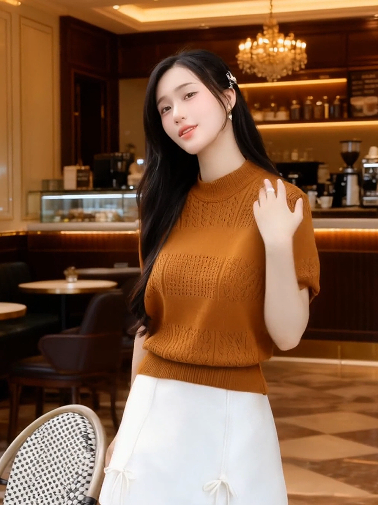 Áo len nữ tay ngắn tay phồng nhẹ dáng suông che khuyết điểm chất liệu len dệt kim cao cấp mềm mại #shopthoitrang797979 #aolennu #aolen #thoitrangnu #xuhuong 