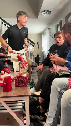 This is from last Christmas but it’s too good not to share again. Yes, we know the shirt is too small on him. My sister said she had a shirt at her house that we could use & failed to mention it was a size small 🤣🤣 #christmas #christmasprank #grandmasfavorite 