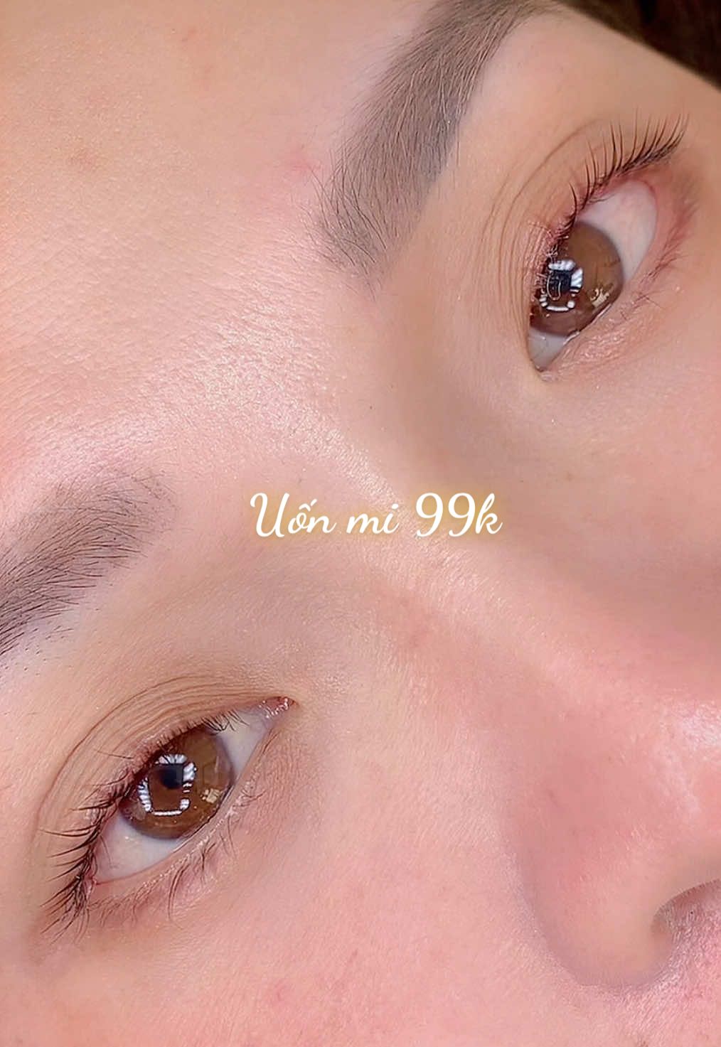 Chỉ 1 lần uốn mi, mắt sáng và mặt bừng sức sống liền 🥰 #uonmi #uonmicollagen #uonmisieucong #99k 