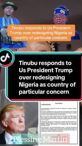 Tinubu responds to Us President Trump over redesigning Nigeria as country of particular concern 
