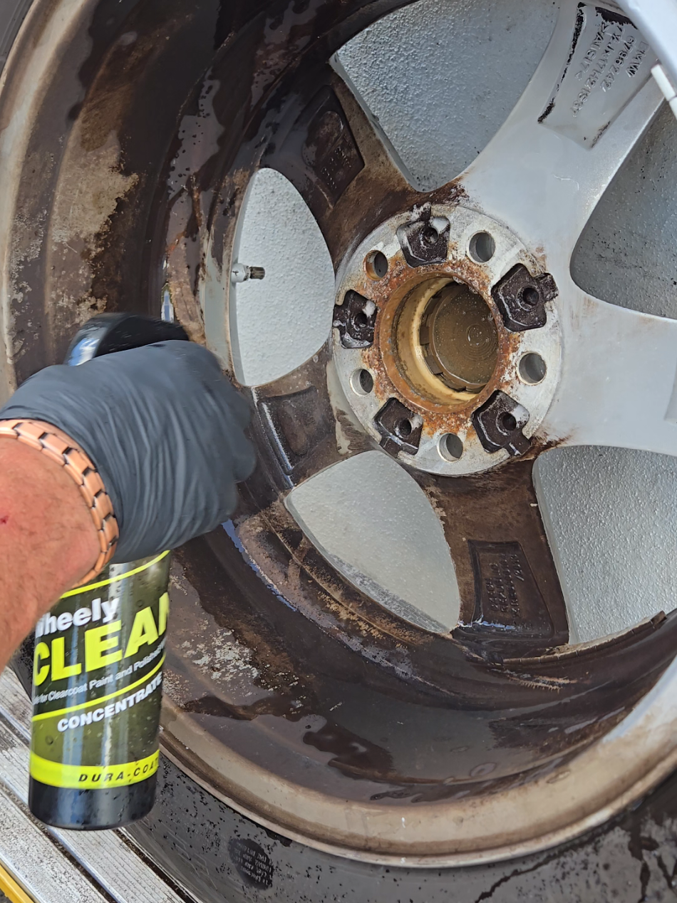 Dura Coating Technology​ Wheely Clean Concentrate - Professional Wheel Cleaner is made to remove the nasty brake dust and oxidation from chrome or aluminum surfaces ✨ Wheely Clean is NOT a degreaser, we are not removing grease or dirt 🚫 Wheely clean is not Purple Power, Dawn dish soap, Simple Green or any other degreaser amateurs use to clean wheels when in fact degreaser do a poor job cleaning wheels as they do NOT react and remove embedded brake dust! 🚫 Don’t forget to protect them with our Wheel Armor Nano after cleaning to reduce brake dust by up to 50% and stop that nasty build up🛡️ This is our most powerful and effective wheel cleaner to remove brake dust and oxidation buildup 💪 Available in Concentrated formula, and ready to use which is diluted 50%, HIGHLY EFFECTIVE wheel cleaner for a FAST & easy wheel cleaning. High performance formula will clean and brighten wheels and rims ✨ Made in USA 🇺🇸 #DealsForYouDays #wheelcleaner #detailing #detail #cardetailing #cardetail #detailer #detailers #detailproducts #wheelyclean #duracoatingtechnology #car #cars #truck #trucksofinstagram #trucks #chevy #dodge #ford #gmcsierra #truckdriver #trucker 