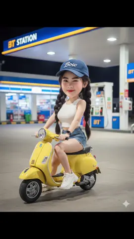 แค่เธอบ่นว่าเหงา เราก้อพร้อมเสมอ 🛵💨😅                                        #gemini #ai #สร้างภาพด้วยai #น่ารัก 