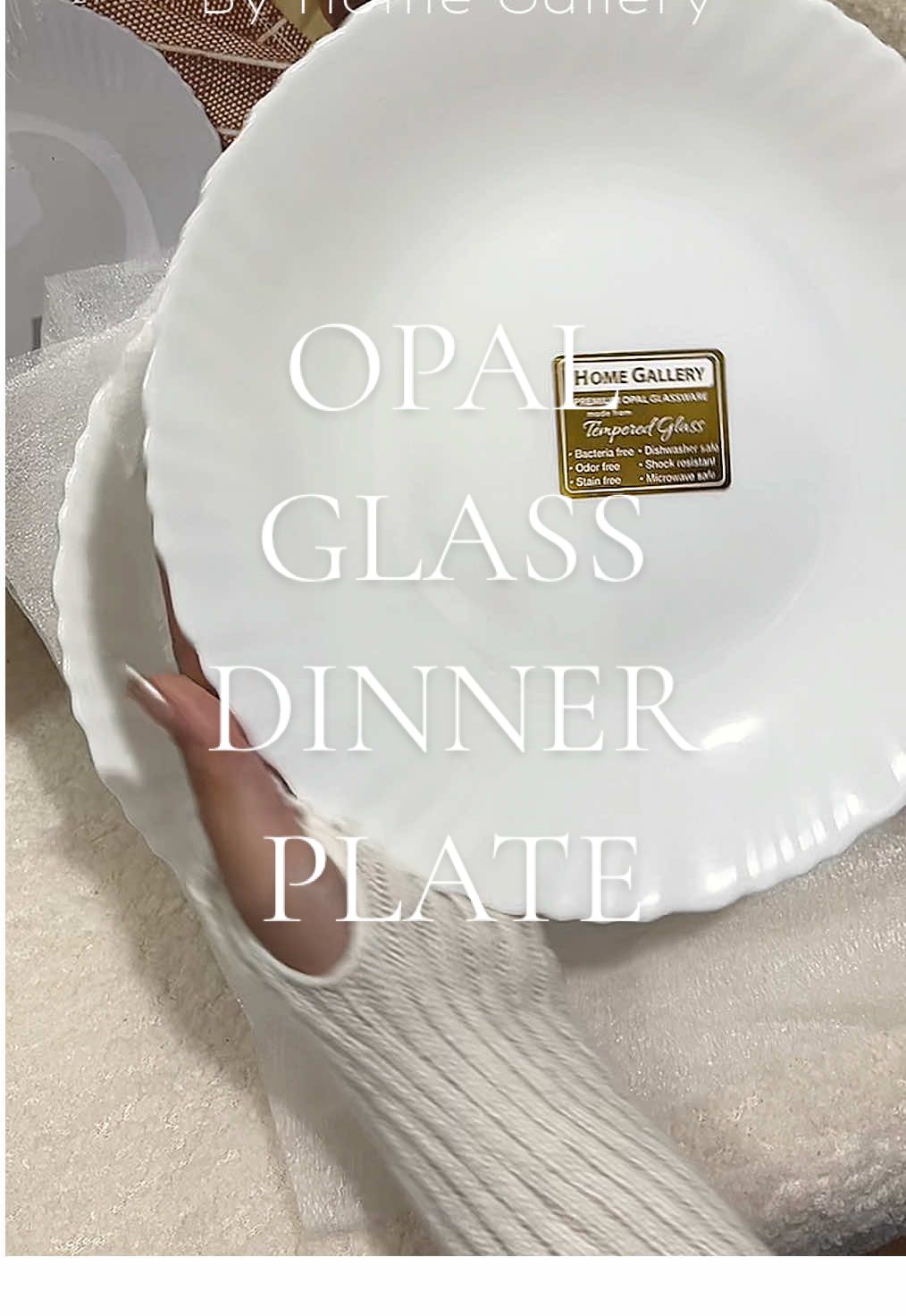 Worth it talaga yung pag bili ko sa opal glass plate by home gallery #opalplate #glassdinnerplate #whiteplate #homegalleryplate #dinnerplate 