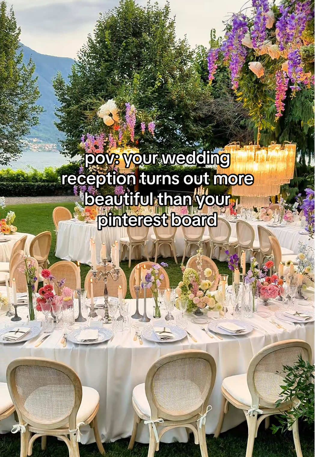 GASPED when your wedding reception turns out more beautiful than your pinterest board🥹 literally straight out from bridgerton😭 #pinterestboard #weddingreception #weddingdecor