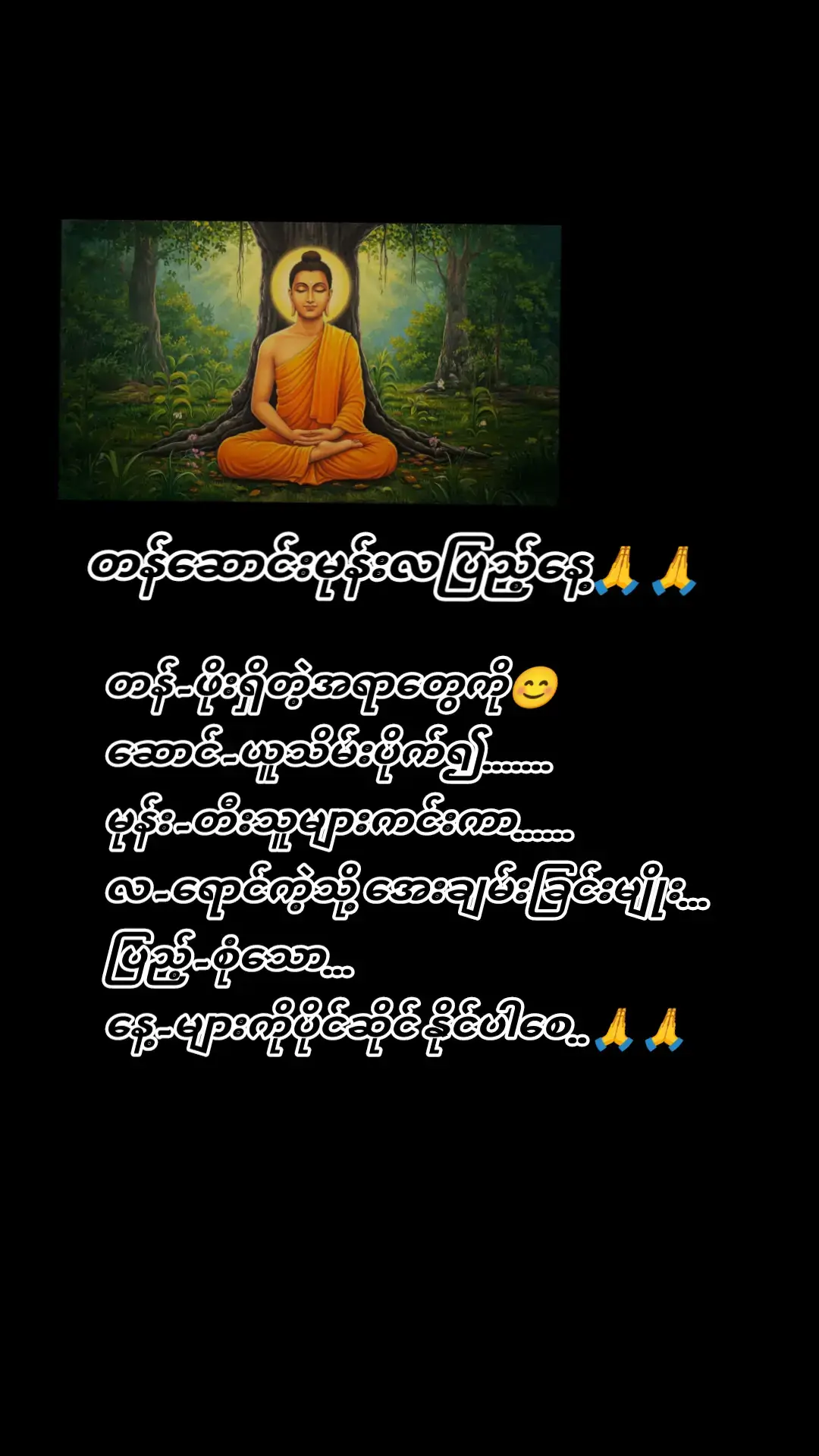 ရွှင်လန်းချမ်းမြေ့ကြပါစေ 🥰🥰 #ဗုဒ္ဓဘာသာအမွေထွန်းလင်းနိုင်ပါစေ🙏🙏🙏 #မေတ္တာသည်သာအေးချမ်းစေသည် #fypシ_ 