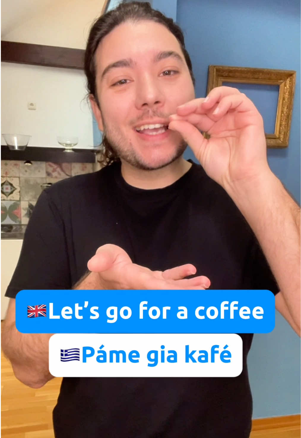 🇬🇷Useful Greek conversation you need to know. 📚Here are the lyrics: Let’s go for a coffee Páme gia kafé Or maybe dinner? e mípos gia fagitó? Good idea! kalí idea ! What time should we meet? Ti óra na vrethoúme? At eight o’clock  Stis októ Perfect! See you then! Télia! Ta léme tóte! Where shall we meet? Poú na sinantithoúme? In front of the metro  Brostá sto metró Yes that’s fine Iné Mia hará Don’t be late! Mir argísis! Don’t worry! Min anisihís! I ll be on time  Tha íme stin óra mou Okay see you later! Edáksi ta léme argótera! Give the song a like, if it helps you!  Your favorite Greek teacher Alexandros 👋😄🇬🇷💙