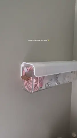 no more messy chargers 💫 #organizer #chargerorganizer 