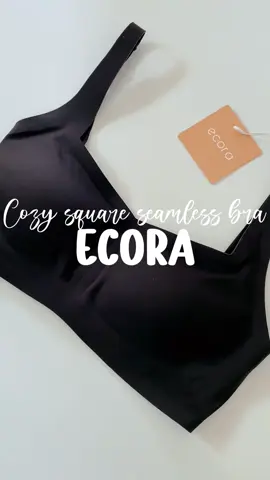 ECORA Cozy Square Seamless Bra 🖤#ecoraph #ecoracozysquareseamlessbra #ecoraseamless #ecorabra #seamlessbra 