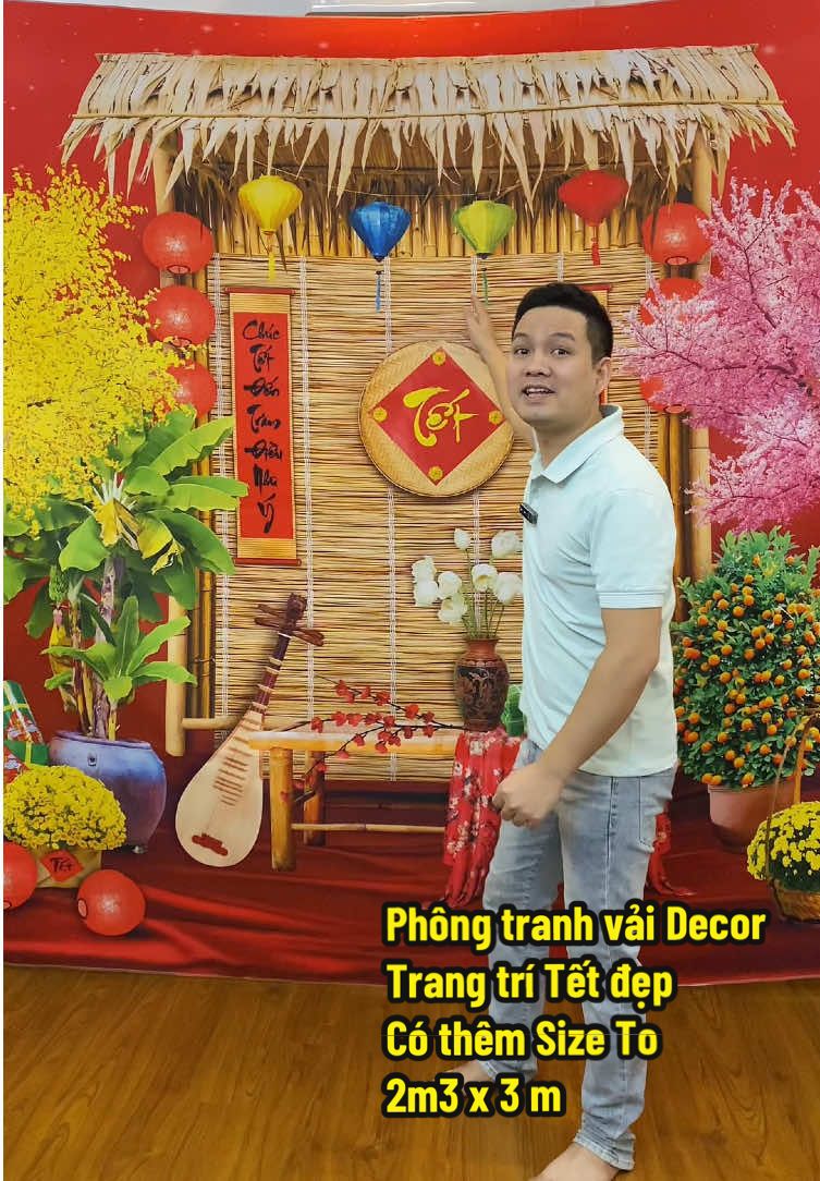 Tranh Tết , Phông tranh vải Decor trang trí Tết, có nhiều mẫu & Size lựa chọn [ P342 ] #_longmet8  #tranhtet  #phongnentrangtritet  #decortet 