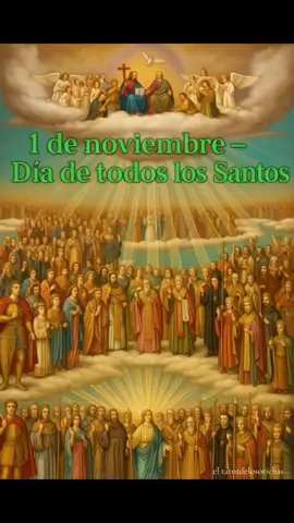Hoy celebramos la solemnidad de Todos los Santos. No solo los canonizados, sino esa multitud anónima que ya vive en la presencia de Dios. Aquellos que amaron en silencio, perdonaron sin ser comprendidos y siguieron al Cordero sin hacer ruido.#santos #diadelossantos #fe #creencias #creemos 
