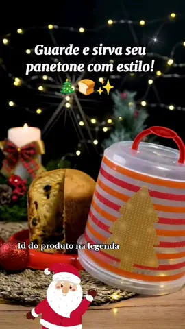 ID do produto Shopee ✨ ABX-QQW-HME Guarde e sirva seu panetone com estilo! Porta Panetone, prático e colorido para um Natal mais alegre. 🎄🍞✨ #shopee  #chocotone  #natal2025  #decoraçãodenatal  #panetone 