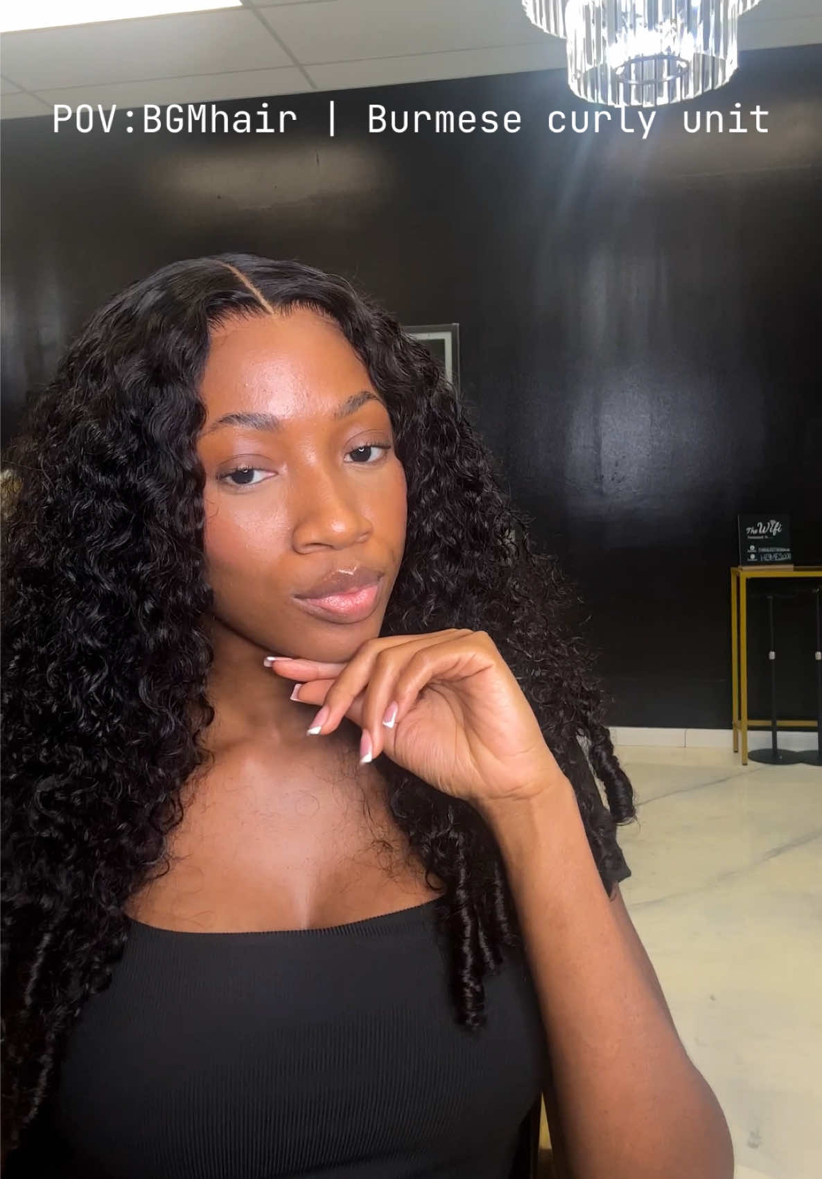 Ricannn😍🤣 @bgmgirlhairofficial  #burmesecurly #bgmgirlgluelesswig #wiginfluencer 