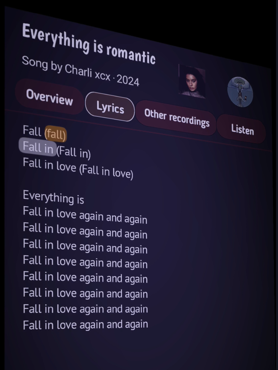 Fall in love again >>> #lyrics #song #music #charlixcx #lirickoss 