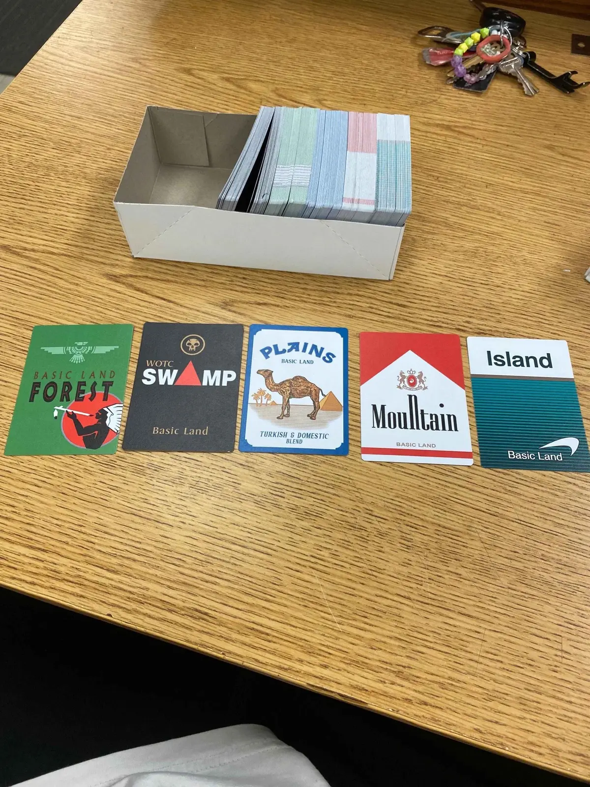 Each land got a rebrand and honestly? Plains with the Camel Crush aesthetic might just tap for two mana. #mtgmemes #magicthegathering #mtgcommunity #customlands #mtgcards 