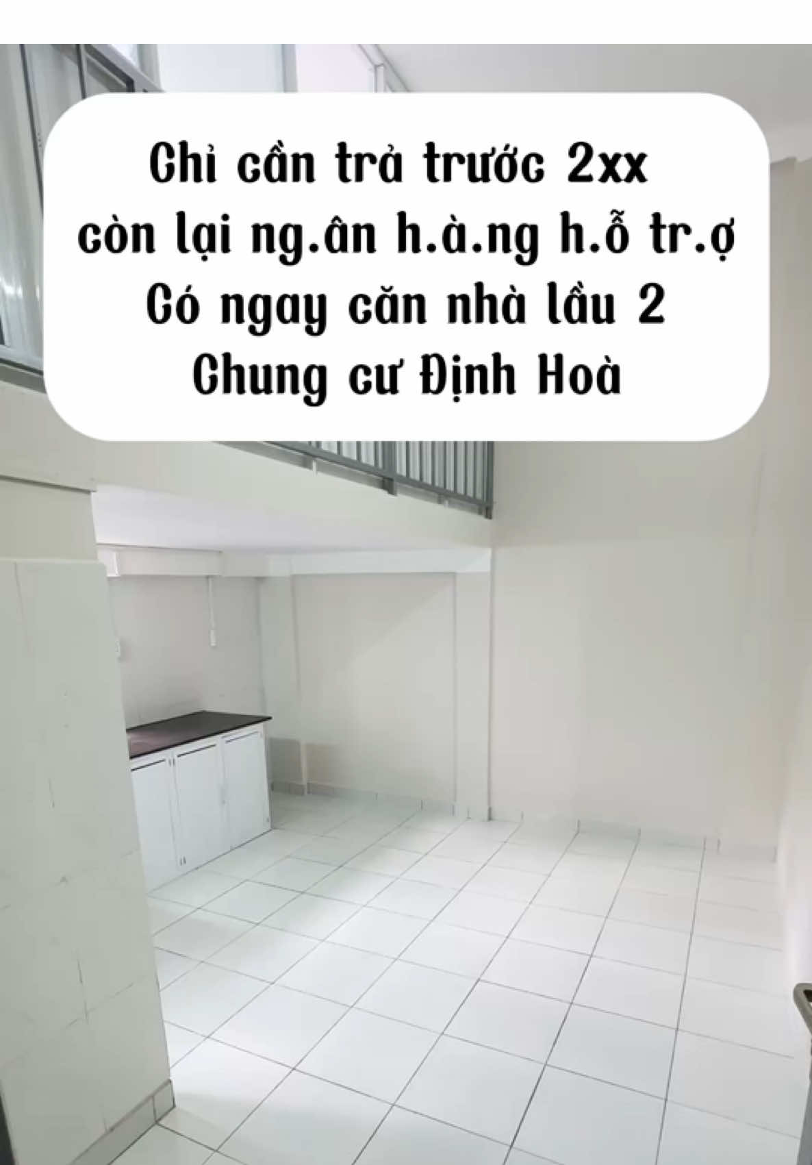 Chỉ cần trả trước 2xx còn lại ng.ân h.àng hỗ trợ. Có ngay căn nhà lầu 2 tại chung cư Định Hoà. #chungcuminibinhduong #nhaoxahoidinhhoa #nhaoxahoibinhduong #thanhhangmedecor #thanhhangochungcu 