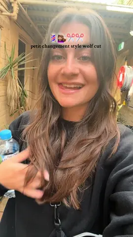 frange rideau, degradée, pointes coupées #frangerideau #cheveux #degradee #wolfcut 