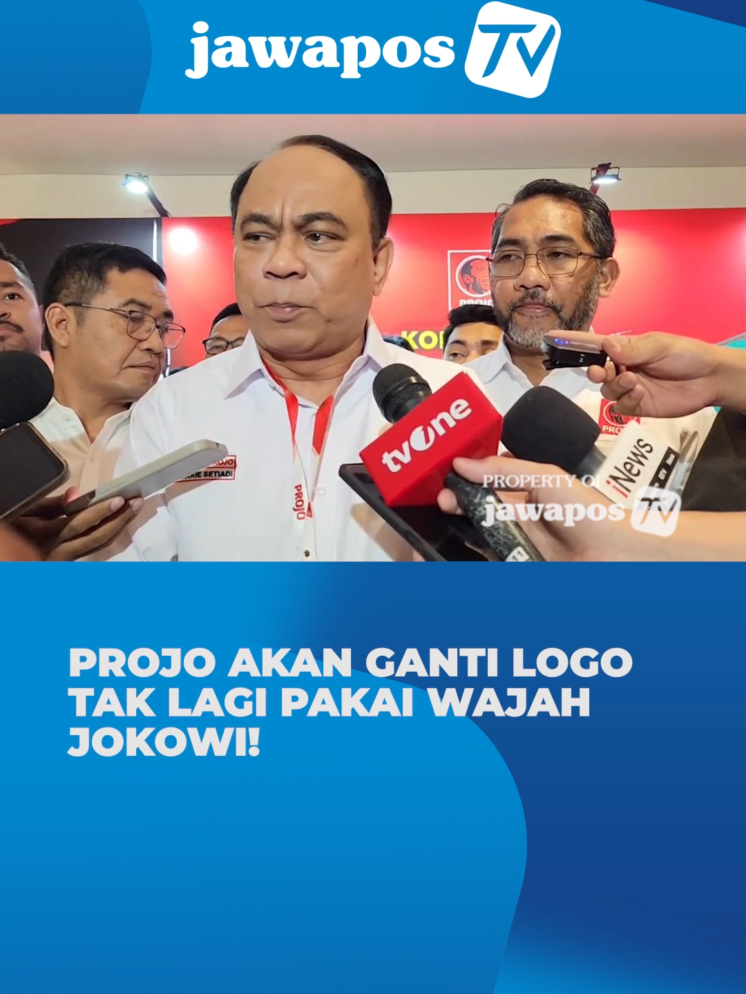 Logo Projo akan diganti, tapi semangatnya tetap sama! Budi Arie tegaskan arti sebenarnya dari nama Projo bukan Pro Jokowi, melainkan bermakna Rakyat. #Projo #BudiArieSetiadi #RelawanJokowi #KongresProjo #PolitikNasional #IndonesiaTerkini #BeritaViral #JawaposTV #fyp #fypindonesia