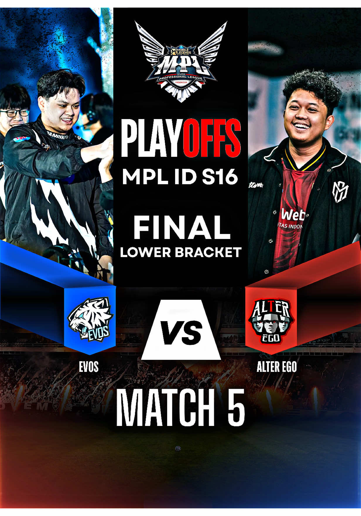Highlights • EVOS VS ALTER EGO - GAME 5 || MPL ID S16 | PLAYOFFS DAY 4 #mplindonesia   #MLBB9TH #MLBB #fyp 