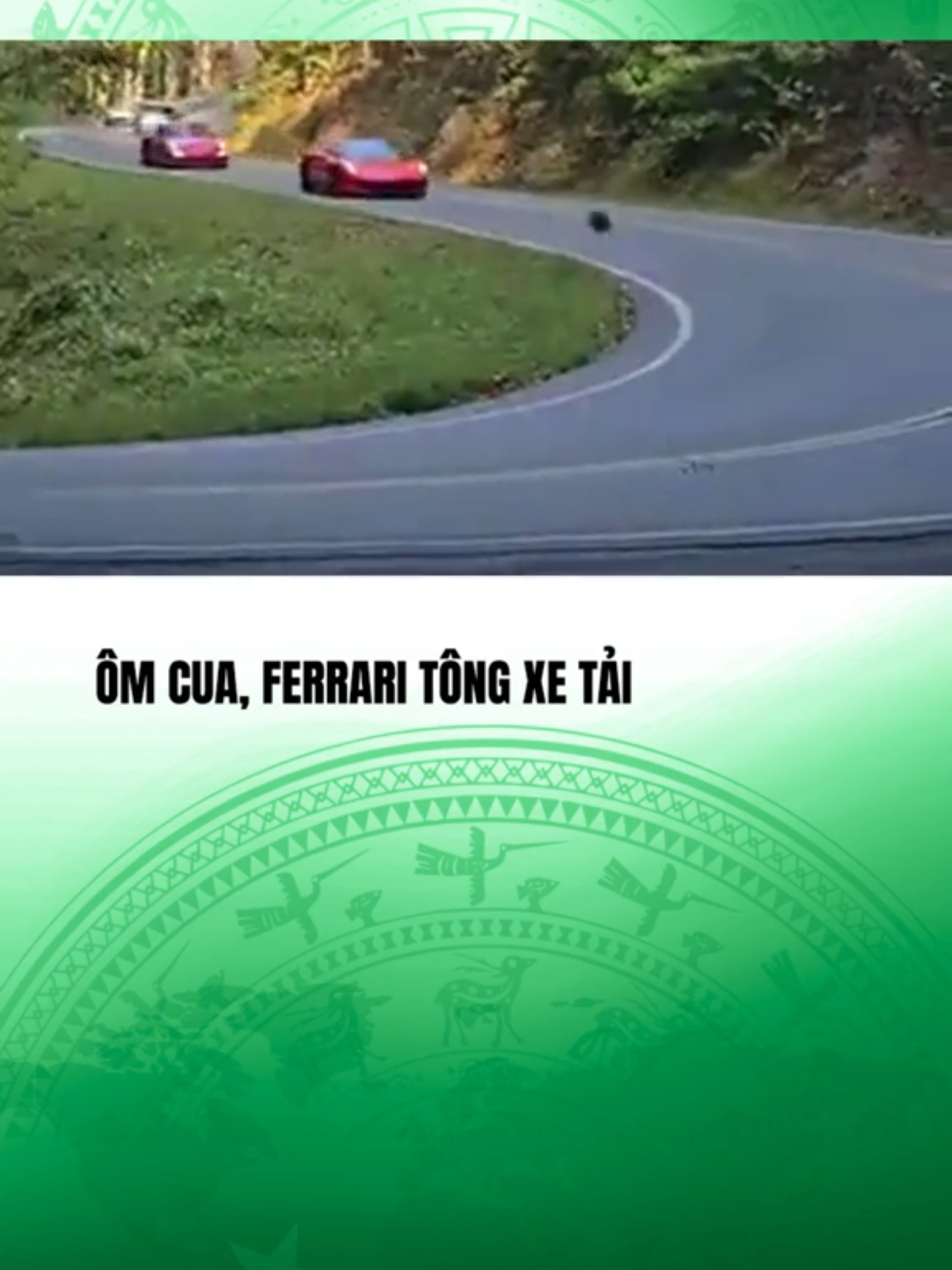 Chiếc Ferrari 458 Spider đã gặp tai nạn khi di chuyển trên cung đường Tail of the Dragon (North Carolina, Mỹ) - nổi tiếng với 318 khúc cua chỉ trong 17,7 km#vtvcabon#vtvcab#tiktoknews#vtvprime