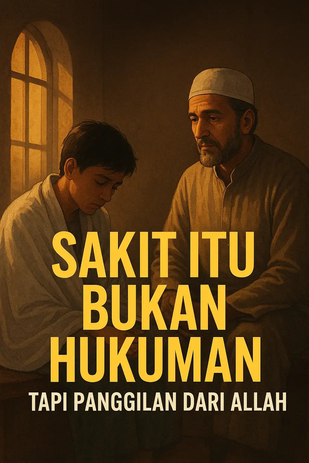 “Sakit bukan hukuman. Ia adalah panggilan lembut agar hatimu kembali pulang.” Jangan lihat lukanya, lihat cinta Allah di baliknya.” “Makna Hakikat Sakit” Murid duduk bersandar di tembok surau, wajahnya pucat, matanya sayu. Ia baru sembuh dari demam yang cukup lama. Saat guru datang, ia menunduk pelan. Murid: Guru… kenapa ya, setiap kali aku sakit, rasanya dunia ikut mengecil? Seolah semua yang kulakukan jadi sia-sia. Kadang aku merasa Allah menjauhiku lewat sakit itu. Guru: Nak, justru di saat sakit itulah Allah sedang paling dekat. Karena ketika tubuhmu lemah, yang bicara bukan lagi mulutmu, tapi hatimu. Sakit itu cara Allah membuat manusia berhenti dari kesibukan dunia, agar ia sempat mendengar suara yang lama ia abaikan — suara jiwanya sendiri. Murid: Tapi kenapa, Guru, rasanya begitu berat? Seolah tubuh ini dihukum. Guru: Itulah pandangan dari mata jasad. Bila kau melihat dari mata ruh, sakit bukan hukuman, tapi panggilan. Allah sedang berkata, “Kembalilah kepada-Ku.” Sakit memaksa manusia menyadari: bukan dia yang mengatur hidupnya, tapi Allah. Selama sehat, manusia mudah lupa. Ia berlari di atas kaki yang tak pernah ia syukuri. Tapi begitu Allah menegur lewat rasa nyeri, barulah ia sadar bahwa setiap helaan napas adalah pinjaman. Murid: Jadi, sakit itu anugerah juga ya, Guru? Guru: Anugerah yang bentuknya disamarkan. Sakit itu cermin: Allah ingin kau melihat bukan tubuhmu yang menderita, tapi hatimu yang selama ini keras. Bila kau bersabar, dosa-dosamu luruh seperti daun gugur di musim hujan. Bila kau ridha, derajatmu naik di sisi Allah. Dan bila kau mampu tersenyum dalam sakit, itulah tanda hatimu mulai melihat dengan mata hakikat. Murid: Tapi bagaimana agar aku tidak terjebak hanya melihat peristiwa sakitnya, Guru? Guru: Dengan mengingat siapa pelakunya. Kalau kau hanya melihat panasnya demam, kau akan marah. Tapi kalau kau melihat bahwa panas itu dikirim oleh Allah untuk membersihkan darah dan rasa, maka hatimu akan tenang. Jangan lihat peristiwanya, lihatlah tangan-Nya di balik peristiwa. Setiap detak sakit adalah sapaan: “Aku bersamamu.” Murid: Jadi hakikatnya, sakit bukan sekadar ujian jasad, tapi pelajaran jiwa? Guru: Benar, Nak. Sakit adalah madrasah rahasia. Di sana kau belajar sabar tanpa guru, belajar ikhlas tanpa buku. Dan bila kau lulus dari madrasah itu, engkau tak lagi mengeluh saat ditimpa perih, karena engkau tahu — Allah sedang menulis kasih sayang-Nya lewat rasa sakitmu. Murid: Subhanallah… jadi selama ini aku hanya melihat kulit peristiwanya, belum menyentuh isinya. Guru: Begitulah, Nak. Orang yang hanya melihat peristiwa akan tenggelam dalam keluh. Tapi orang yang melihat makna, akan tenggelam dalam syukur. Sakit hanyalah jembatan — ujungnya adalah perjumpaan dengan kasih Allah. --- #tasawuf #dialoggurumurid #sakitadalahrahmat #hikmah #jalanma’rifat